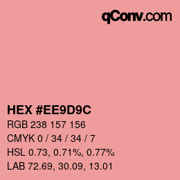 Color code: HEX #EE9D9C | qconv.com