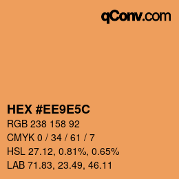 カラーコード: HEX #EE9E5C | qconv.com
