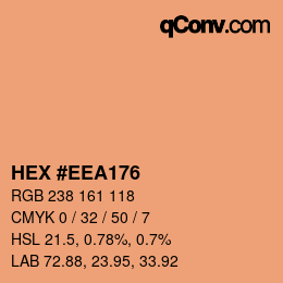 カラーコード: HEX #EEA176 | qconv.com