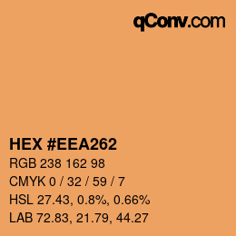 Color code: HEX #EEA262 | qconv.com