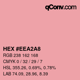カラーコード: HEX #EEA2A8 | qconv.com