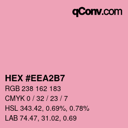 カラーコード: HEX #EEA2B7 | qconv.com
