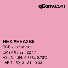 カラーコード: HEX #EEA2B9 | qconv.com