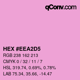 カラーコード: HEX #EEA2D5 | qconv.com