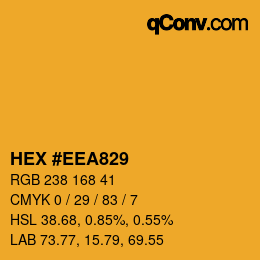 カラーコード: HEX #EEA829 | qconv.com