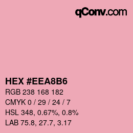 Color code: HEX #EEA8B6 | qconv.com