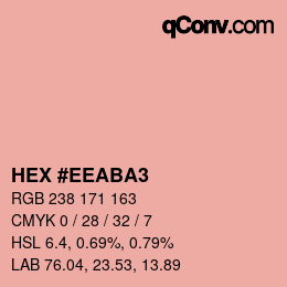 カラーコード: HEX #EEABA3 | qconv.com