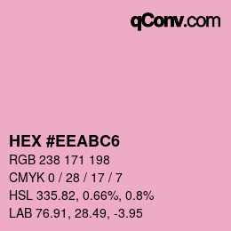 Color code: HEX #EEABC6 | qconv.com