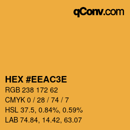 カラーコード: HEX #EEAC3E | qconv.com