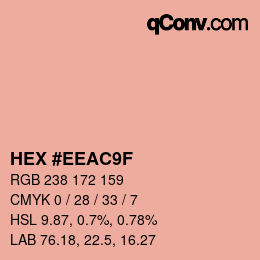 Color code: HEX #EEAC9F | qconv.com