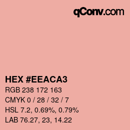 Color code: HEX #EEACA3 | qconv.com