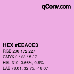 カラーコード: HEX #EEACE3 | qconv.com