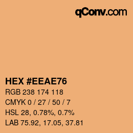 Color code: HEX #EEAE76 | qconv.com