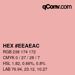 カラーコード: HEX #EEAEAC | qconv.com