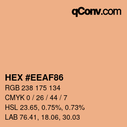 颜色代码: HEX #EEAF86 | qconv.com