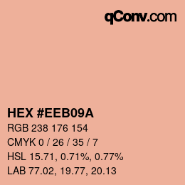 Color code: HEX #EEB09A | qconv.com