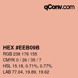 Color code: HEX #EEB09B | qconv.com