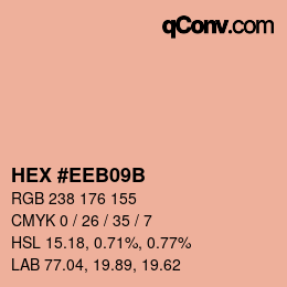 Color code: HEX #EEB09B | qconv.com