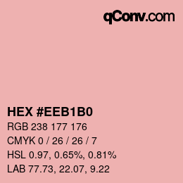 Farbcode: HEX #EEB1B0 | qconv.com