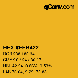 カラーコード: HEX #EEB422 | qconv.com