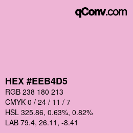 カラーコード: HEX #EEB4D5 | qconv.com