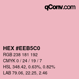 Color code: HEX #EEB5C0 | qconv.com