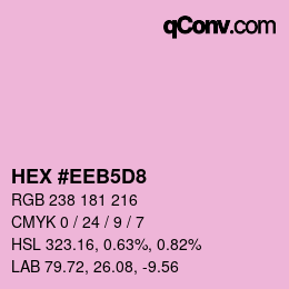カラーコード: HEX #EEB5D8 | qconv.com