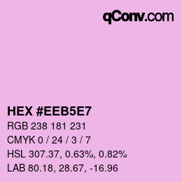 Color code: HEX #EEB5E7 | qconv.com