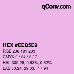 カラーコード: HEX #EEB5E9 | qconv.com