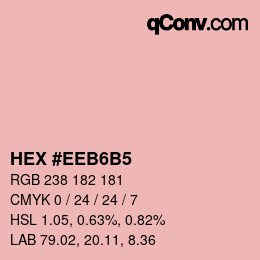 カラーコード: HEX #EEB6B5 | qconv.com