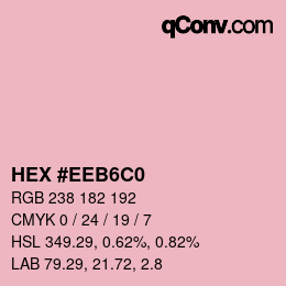 Color code: HEX #EEB6C0 | qconv.com
