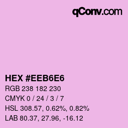 カラーコード: HEX #EEB6E6 | qconv.com