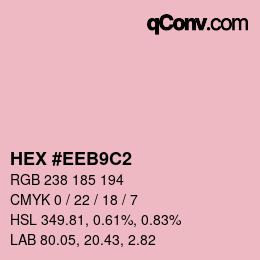 Color code: HEX #EEB9C2 | qconv.com