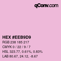 Color code: HEX #EEB9D9 | qconv.com