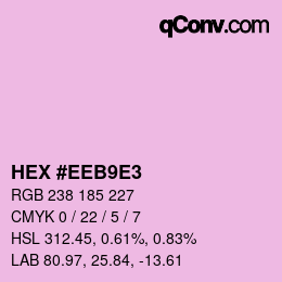 Color code: HEX #EEB9E3 | qconv.com