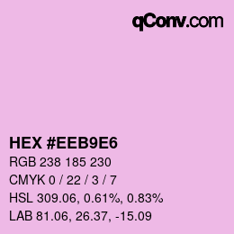 カラーコード: HEX #EEB9E6 | qconv.com