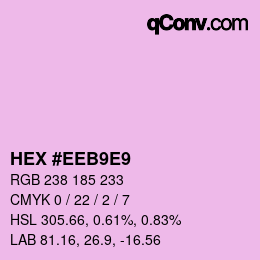 Color code: HEX #EEB9E9 | qconv.com
