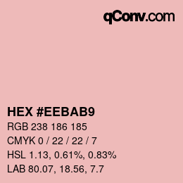 Color code: HEX #EEBAB9 | qconv.com