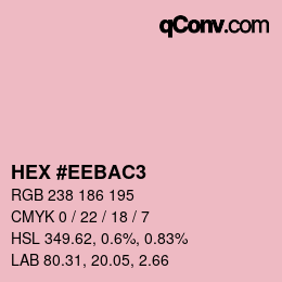 Color code: HEX #EEBAC3 | qconv.com