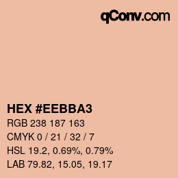 カラーコード: HEX #EEBBA3 | qconv.com