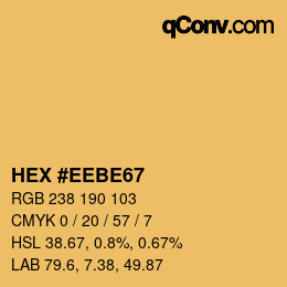 カラーコード: HEX #EEBE67 | qconv.com