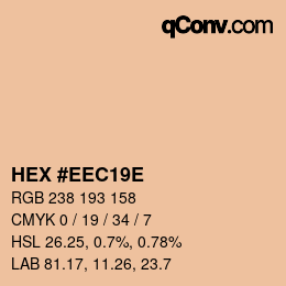 カラーコード: HEX #EEC19E | qconv.com