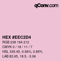 カラーコード: HEX #EEC2D4 | qconv.com