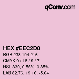 Color code: HEX #EEC2D8 | qconv.com
