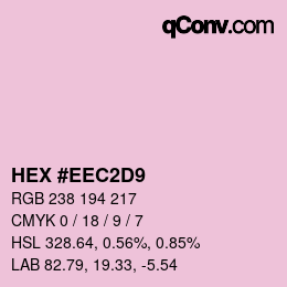 Color code: HEX #EEC2D9 | qconv.com
