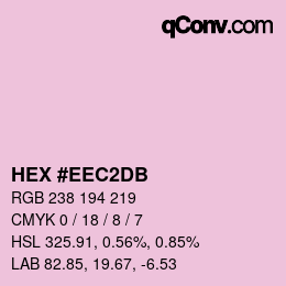 カラーコード: HEX #EEC2DB | qconv.com