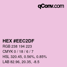 カラーコード: HEX #EEC2DF | qconv.com