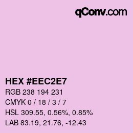 カラーコード: HEX #EEC2E7 | qconv.com