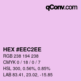 Color code: HEX #EEC2EE | qconv.com