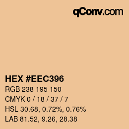 カラーコード: HEX #EEC396 | qconv.com